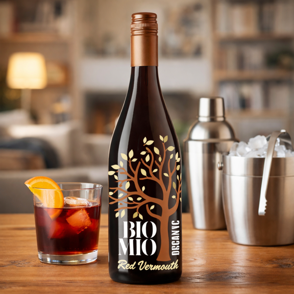 Botella de vermut rojo ecológico Organic BioMio de Bodegas Valdepablo