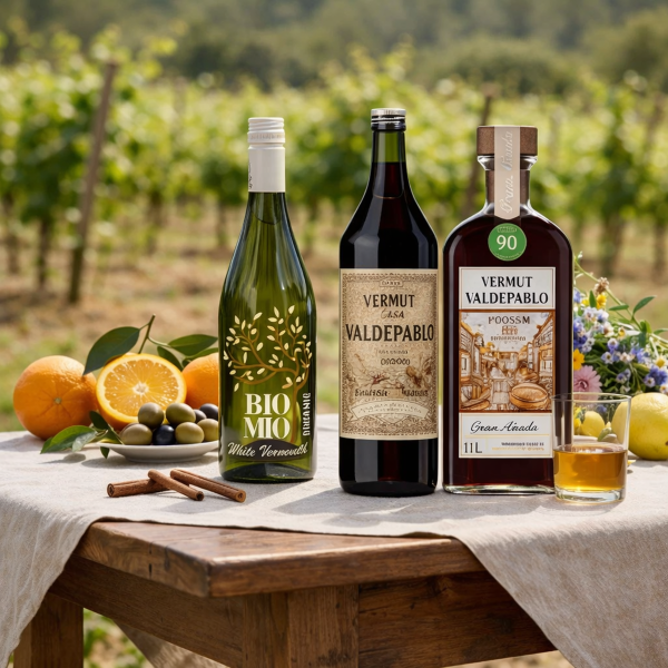 botellas de Vermut blanco